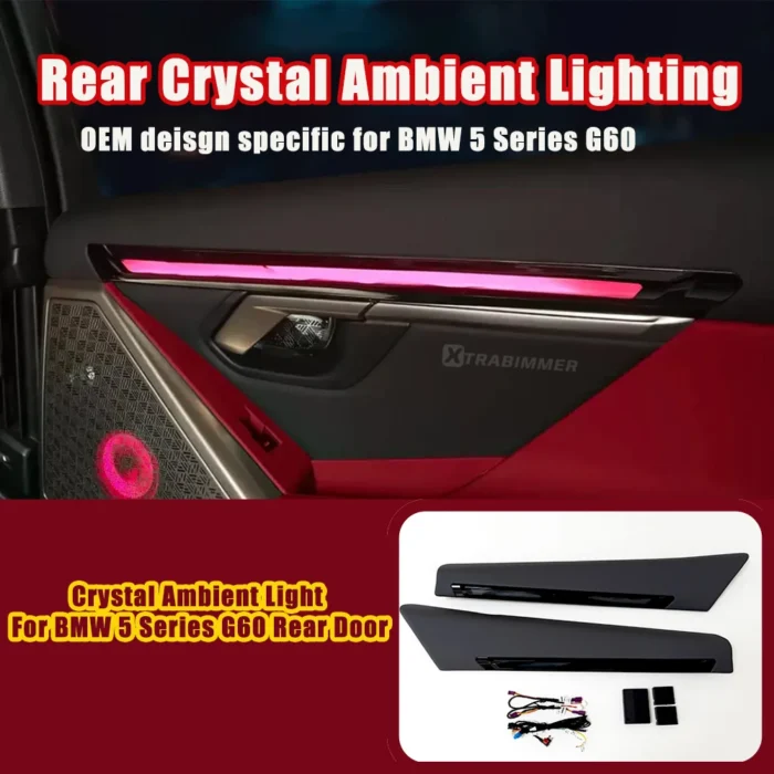 Rear door crystal ambient light for BMW 5 Series G60 - Image 3