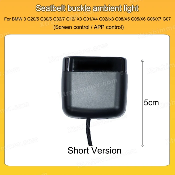 Seatbelt buckle ambient light for BMW G20/G30/G32/G12/G01/G02/G08/G05/G06/G07,short - Image 2