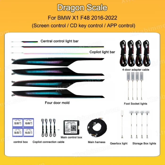 BMW X1 F48 OEM Design Symphony Ambient Light ,Interior Lighting Upgrade - Image 4