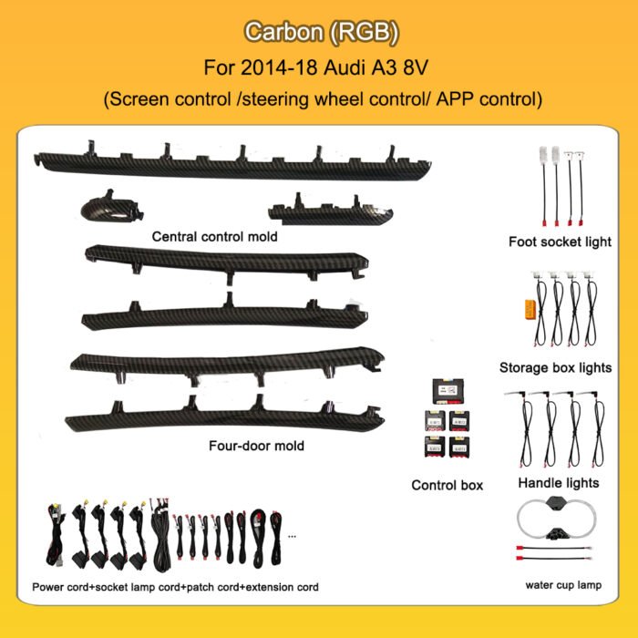 Audi A3 8V 2014-2020 Dynamic Active Ambient Light and LED Air Vent - Image 4