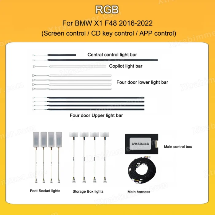 BMW X1 F48 OEM Design Symphony Ambient Light ,Interior Lighting Upgrade - Image 5