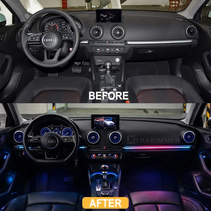 Audi A3 8V 2014-2020 Dynamic Active Ambient Light and LED Air Vent,Dragon Scales Style - Image 4