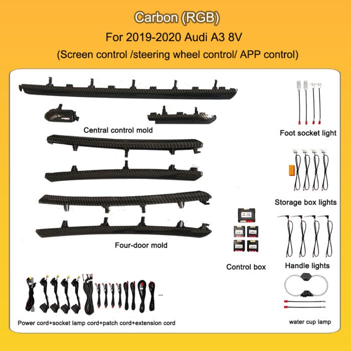 Audi A3 8V 2014-2020 Dynamic Active Ambient Light and LED Air Vent - Image 6
