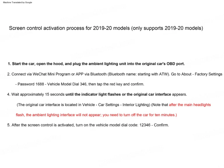 Audi A3 8V 2014-2020 Dynamic Active Ambient Light INSTALL
