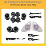 Mercedes Benz S Class W222 3D 4D LED Tweeter and Air Vent Kits, Ambient Lighting Upgrade - Image 7