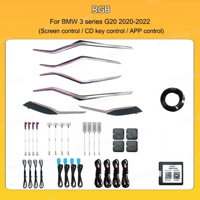 BMW 3 Series G20 2020-2022 OEM Design Dynamic Ambient Light Interior Upgrade - Image 5