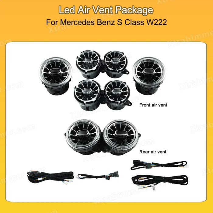 Mercedes Benz S Class W222 3D 4D LED Tweeter and Air Vent Kits, Ambient Lighting Upgrade - Image 6
