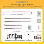 Volkswagen Tiguan 2017-2024 Interior Mood Lighting Kit Factory Menu Sync