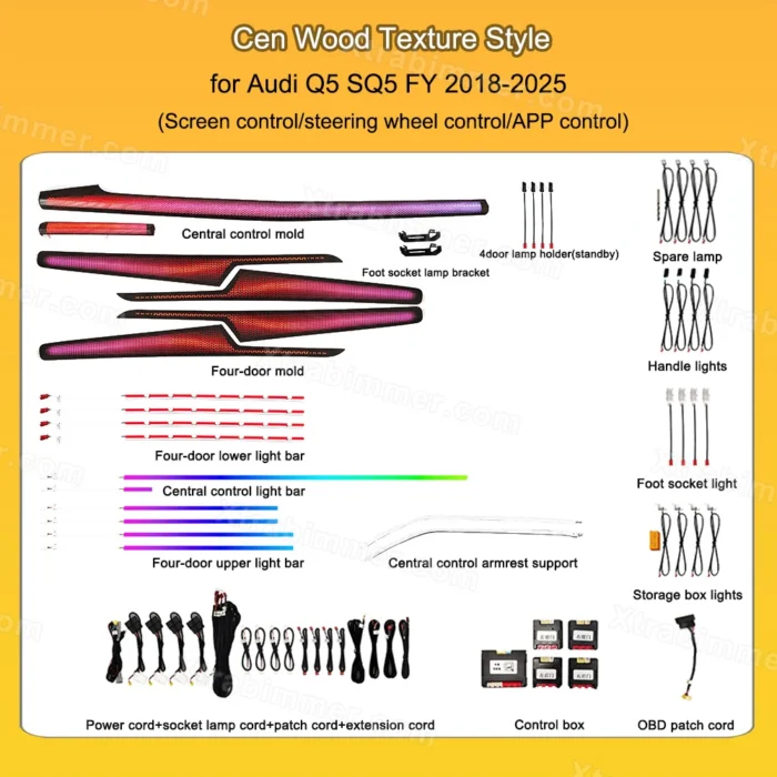 Symphony Interior Ambient Lighting for Audi Q5 /SQ5 FY