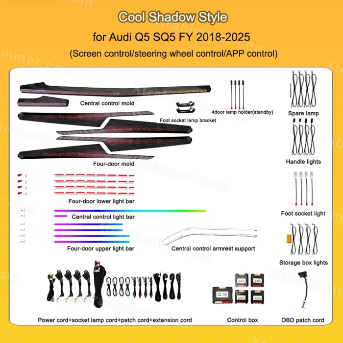 Symphony Interior Ambient Lighting for Audi Q5 /SQ5 FY