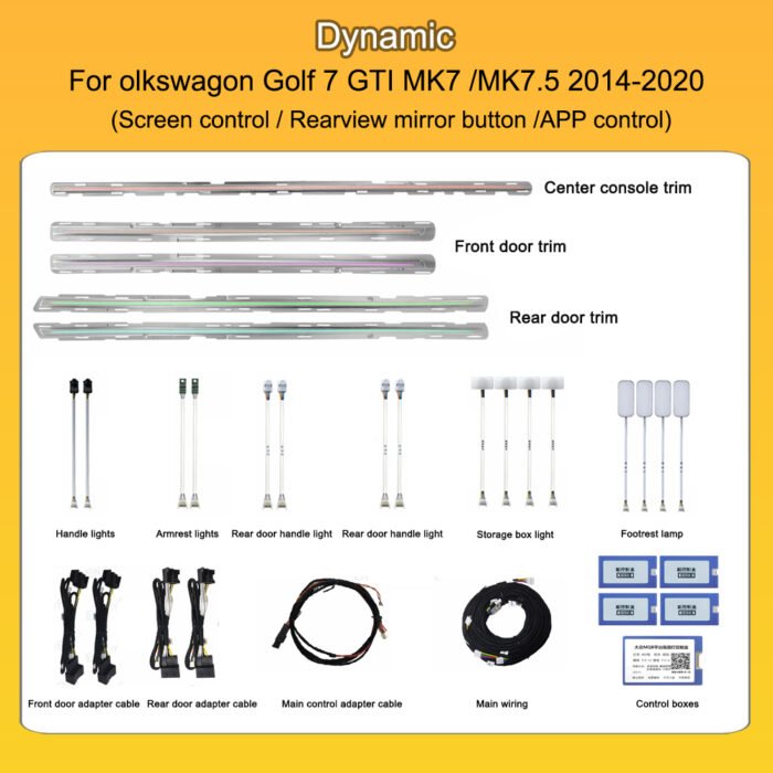 Volkswagon Golf 7 MK7/MK7.5 Ambient Light Retrofit Kits - Image 4