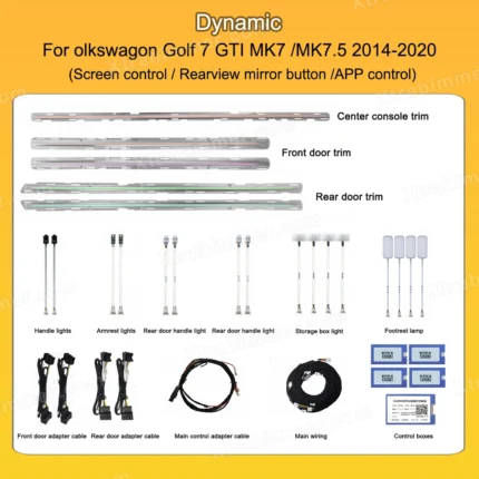 Volkswagon Golf 7 MK7/MK7.5 Ambient Light Retrofit Kits