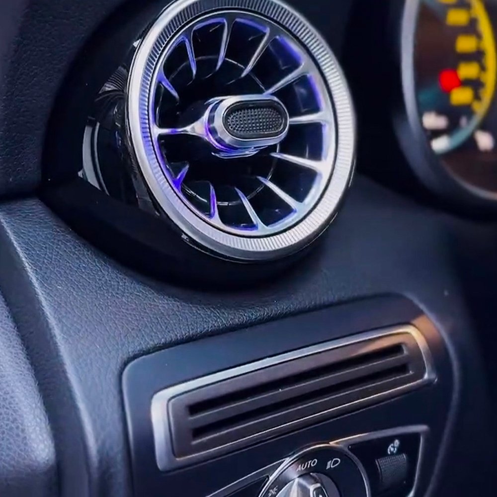 Master the LED Turbo Air Vent installation for your Mercedes-Benz W205 C-Class or GLC X253 (2014-2019). Follow our step-by-step DIY guide for a perfect 64-color ambient light sync.