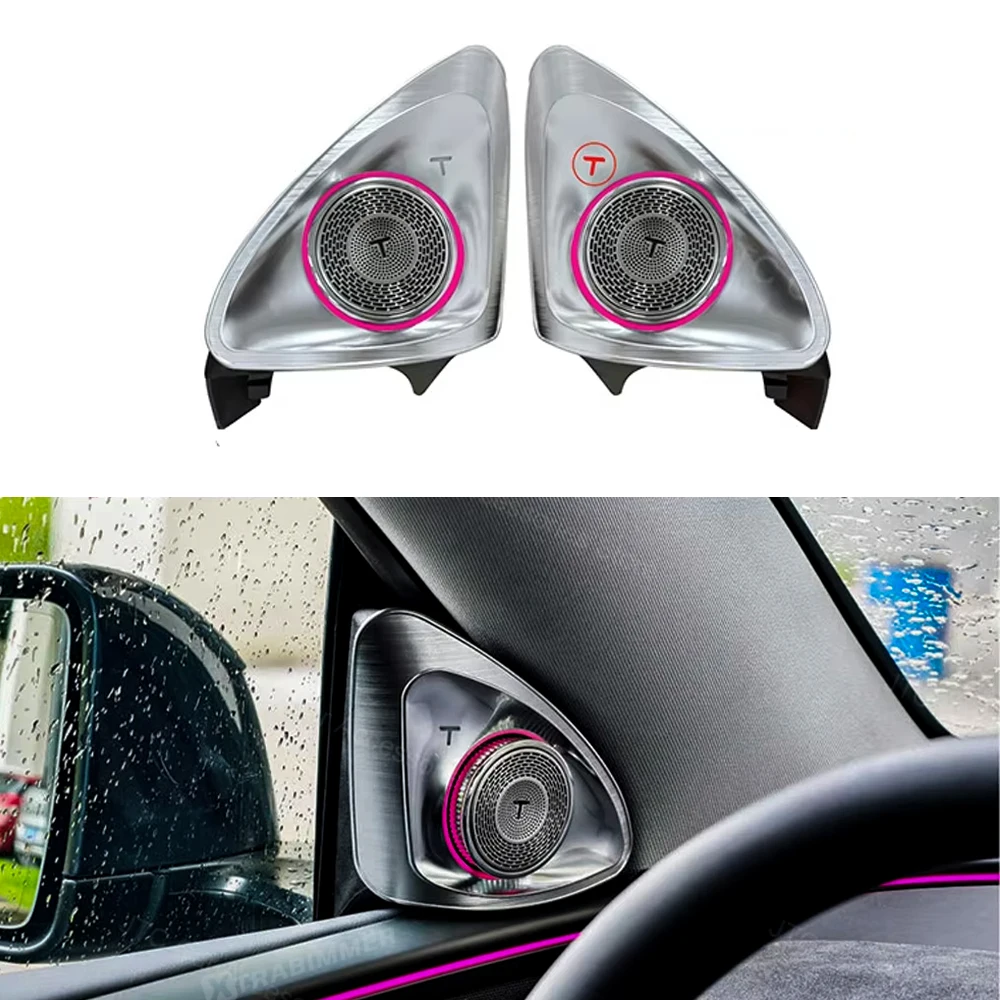mian232_webp 4D LED Rotation Tweeter with Ambient Light for Tesla Model Y Juniper Model 3 Highland - Image 1