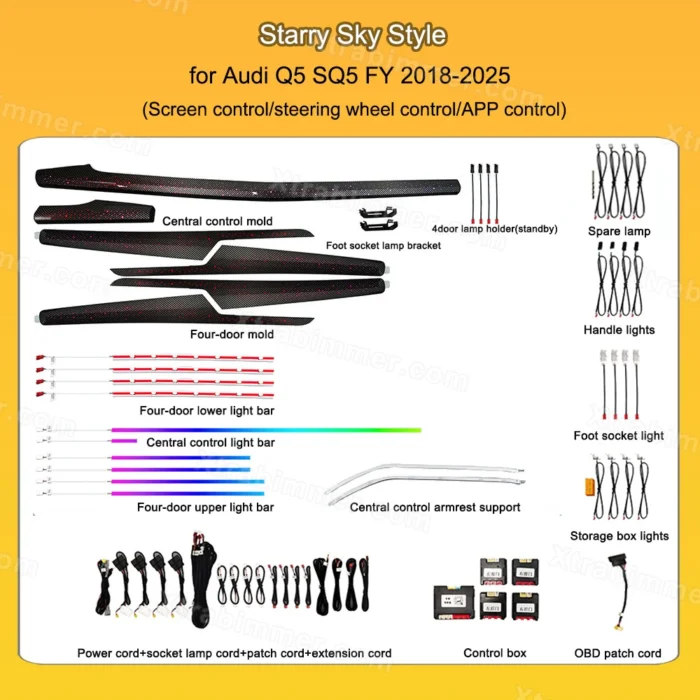 Symphony Interior Ambient Lighting for Audi Q5 /SQ5 FY