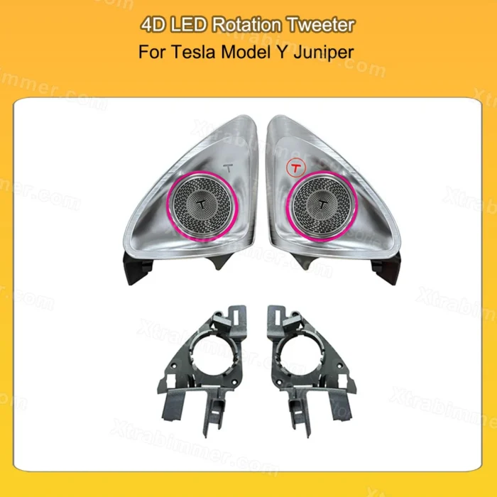 4D LED Rotation Tweeter with Ambient Light for Tesla Model Y Juniper Model 3 Highland - Image 6