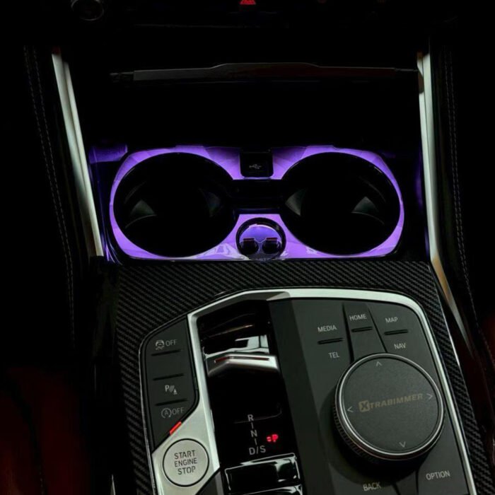 Crystal Cup Holder Light For BMW 3 4 Series G20 G21 G22 G23 G26 G80 G82 G83 Ambient Cup Lamp - Image 6