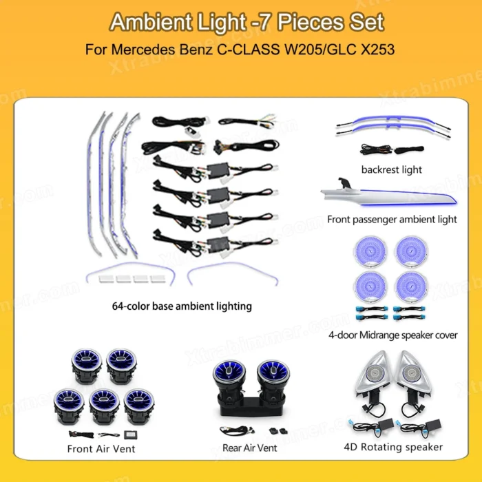 Ambient Light For Mercedes-Benz C/GLC class W205 X253 - Image 4