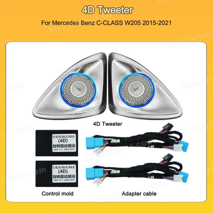 3D Rotating Tweeter Speaker For Mercedes-Benz C/GLC class W205 X253 - Image 4