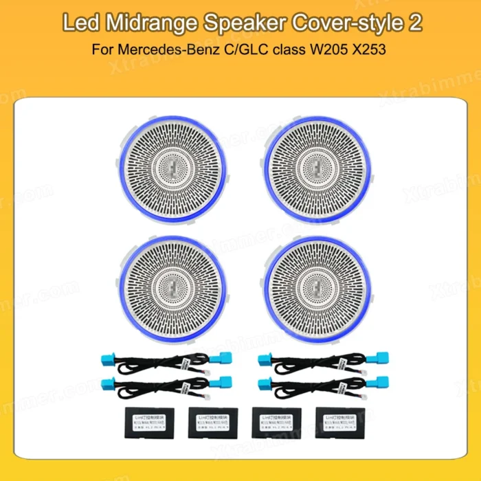 Ambient LED Midrange Speaker Cover for Mercedes C-Class W205 GLC X253 - Image 5