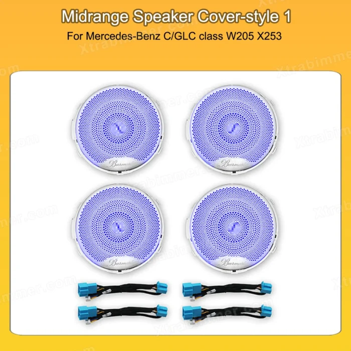 Ambient LED Midrange Speaker Cover for Mercedes C-Class W205 GLC X253 - Image 4
