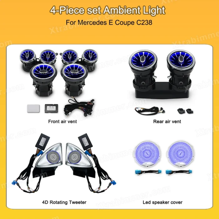 4-Piece Set Ambient Light Retrofit For Mercedes E-Class W213/Coupe C238 - Image 4