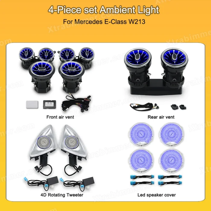 4-Piece Set Ambient Light Retrofit For Mercedes E-Class W213/Coupe C238 - Image 5