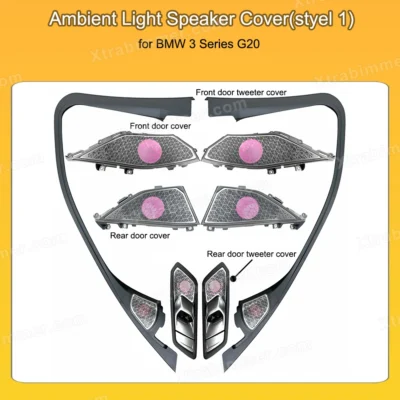 Luminous Speaker Cover Set for BMW 3 Series G20 Ambient Light Door Tweeter Hood Trim