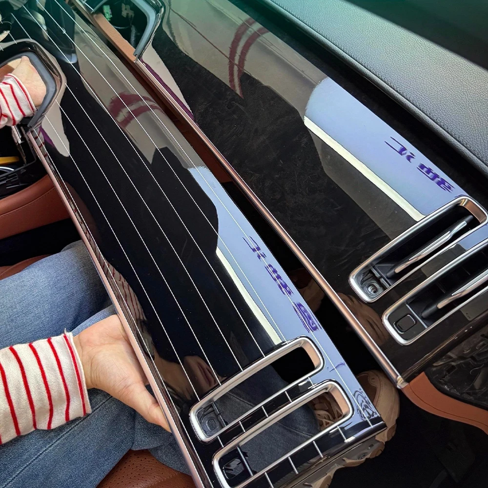 Piano Black Stripe Decoration Panel For Mercedes Benz S Class W223 Interior Upgrade Trim (10) Piano Black Stripe Decoration Panel For Mercedes Benz S Class W223 Interior Upgrade Trim - Image 1