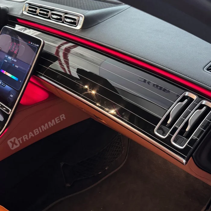 Piano Black Stripe Decoration Panel For Mercedes Benz S Class W223 Interior Upgrade Trim - Image 5