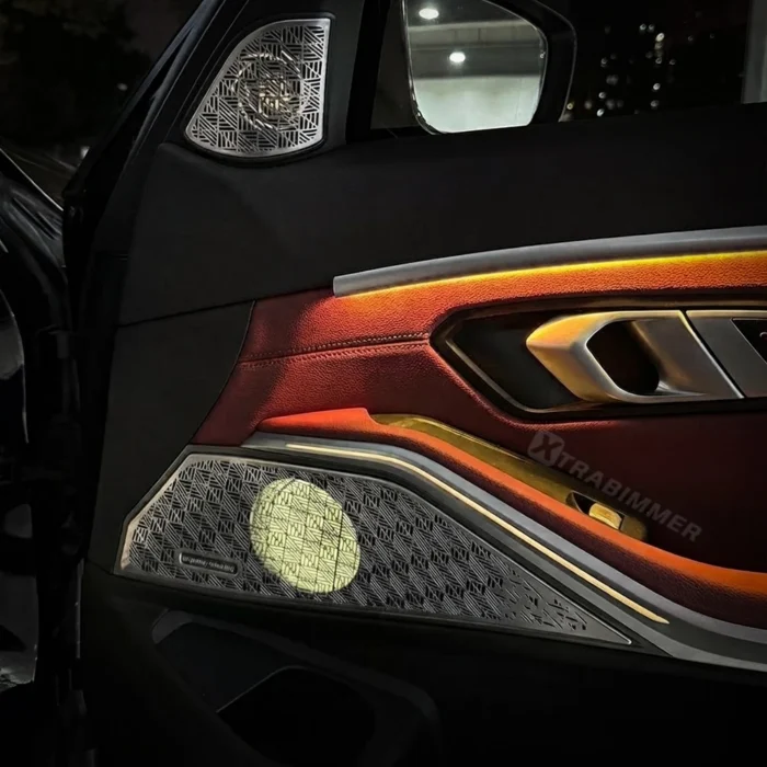 Luminous Speaker Cover Set for BMW 3 Series G20 Ambient Light Door Tweeter Hood Trim