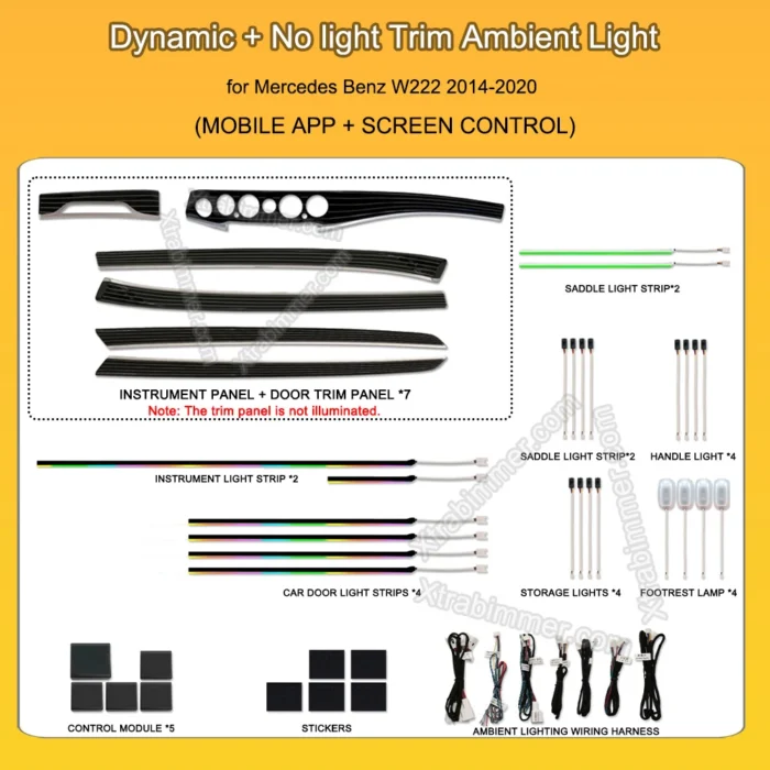 Ambient Light Kit for Mercedes Benz S Class W222 - Image 5