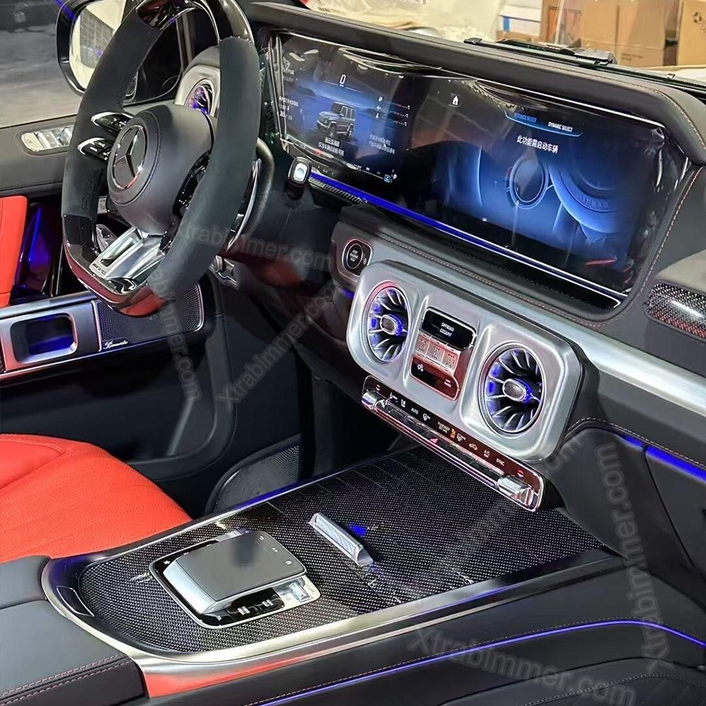 Dry Carbon Fiber Decoration Trim Interior Upgrade for For Mercedes Benz G-Class W465W464 (2) Dry Carbon Fiber Decoration Trim Interior Upgrade for For Mercedes Benz G-Class W465/W464