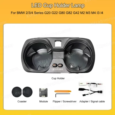 LED Cup Holder Lamp for BMW 2/3/4 Series G20 G22 G80 G82 G42 M2 M3 M4 I3 I4 Ambient Light Upgrade