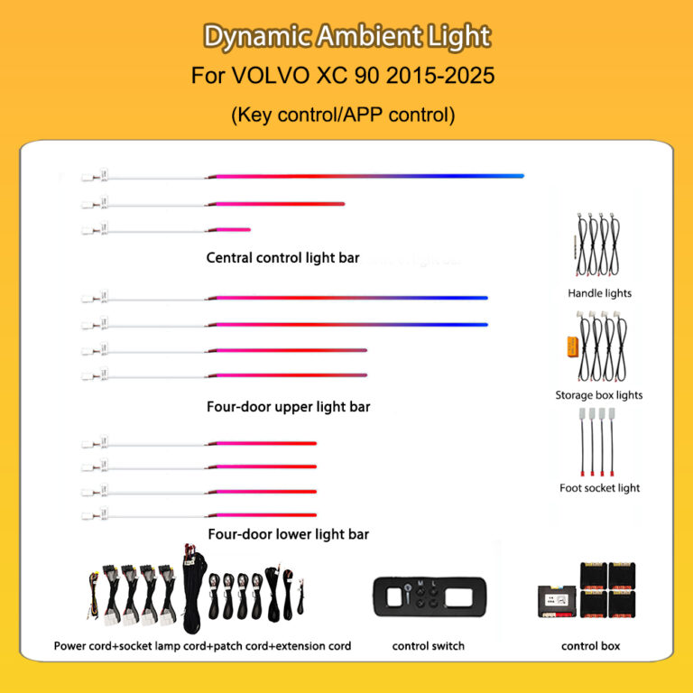 Dynamic-Active-Ambient-Light-For-VOLVO-XC-90-2015-2025