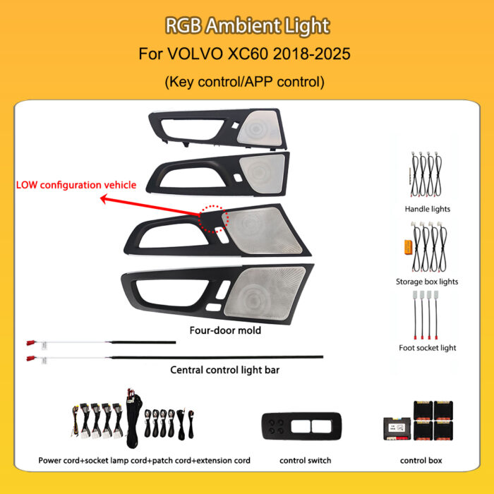 Dynamic Active Ambient Light Kit for Volvo XC60/S60 2018-2025 - Image 3