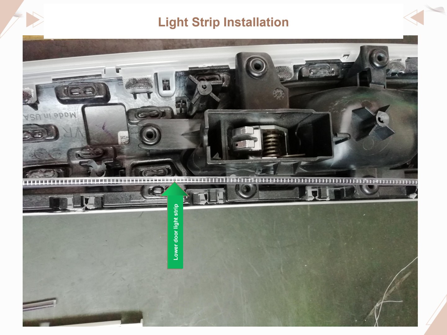 BMW X3 X4 installation manual page 16: Light Strip Installation