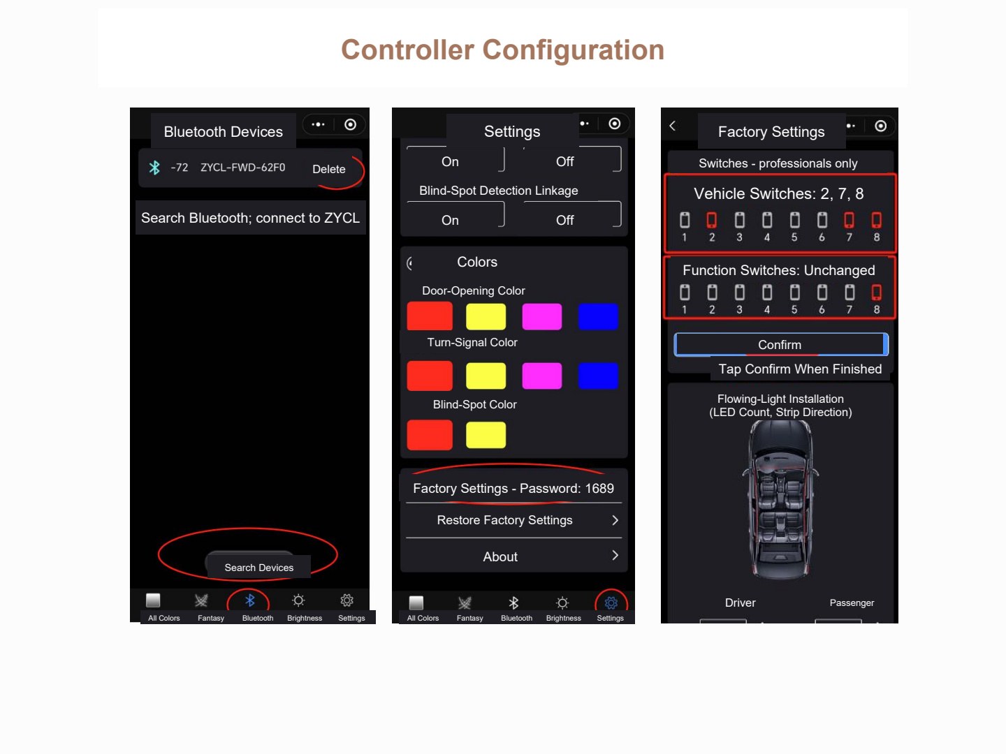 BMW X3 X4 installation manual page 7: Configuration Switch Operation